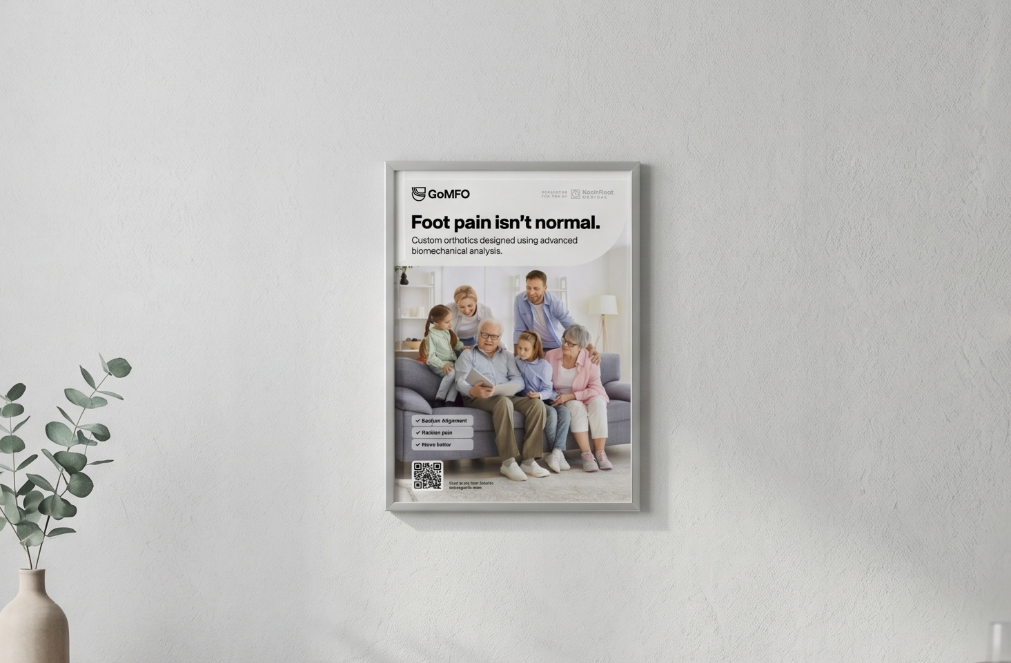GoMFO Clinic Poster — Foot Pain Isn't Normal (Family)