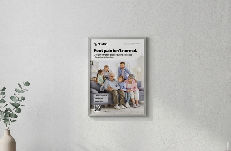 GoMFO Clinic Poster — Foot Pain Isn't Normal (Family)